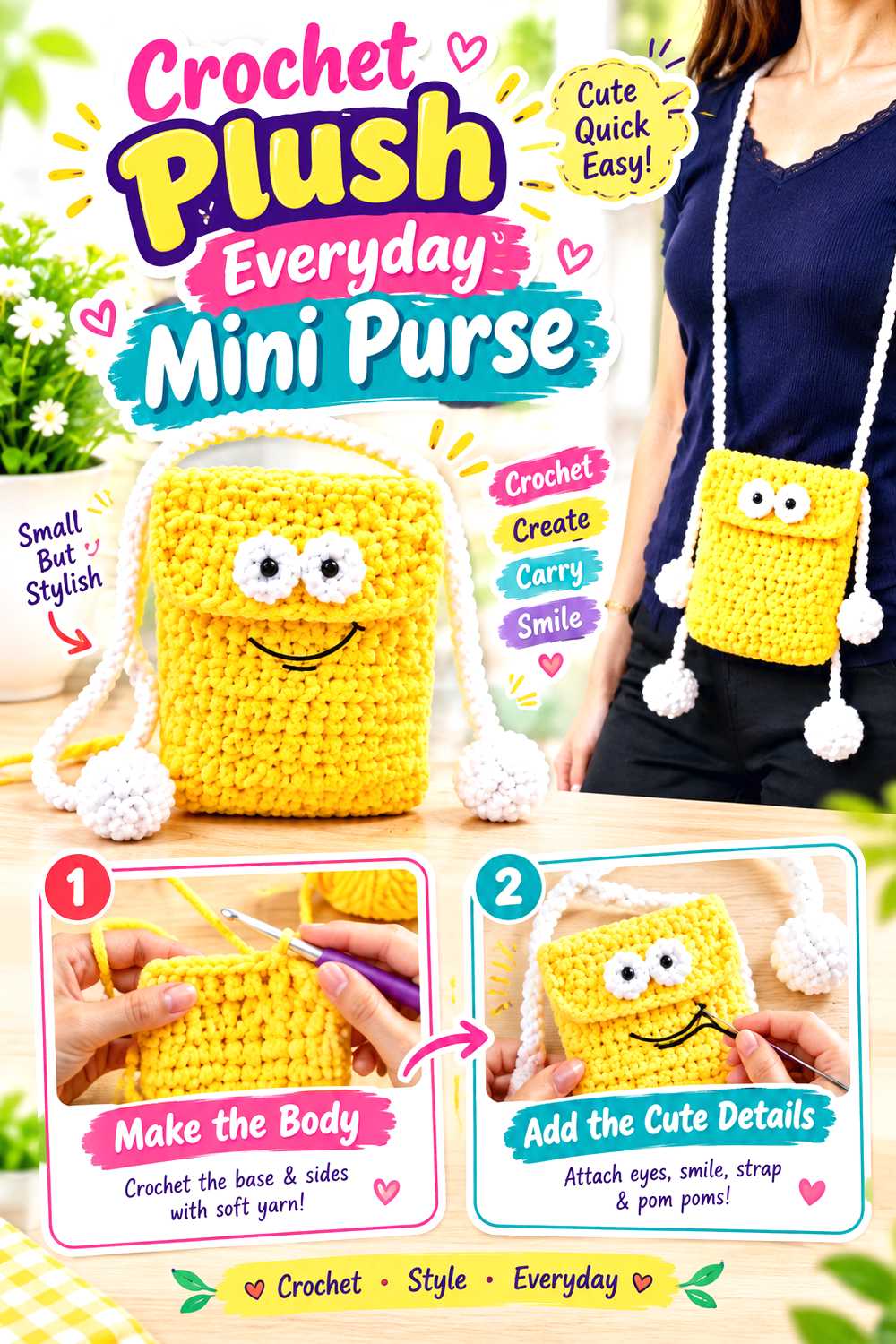 Crochet Plush Everyday Mini Purse