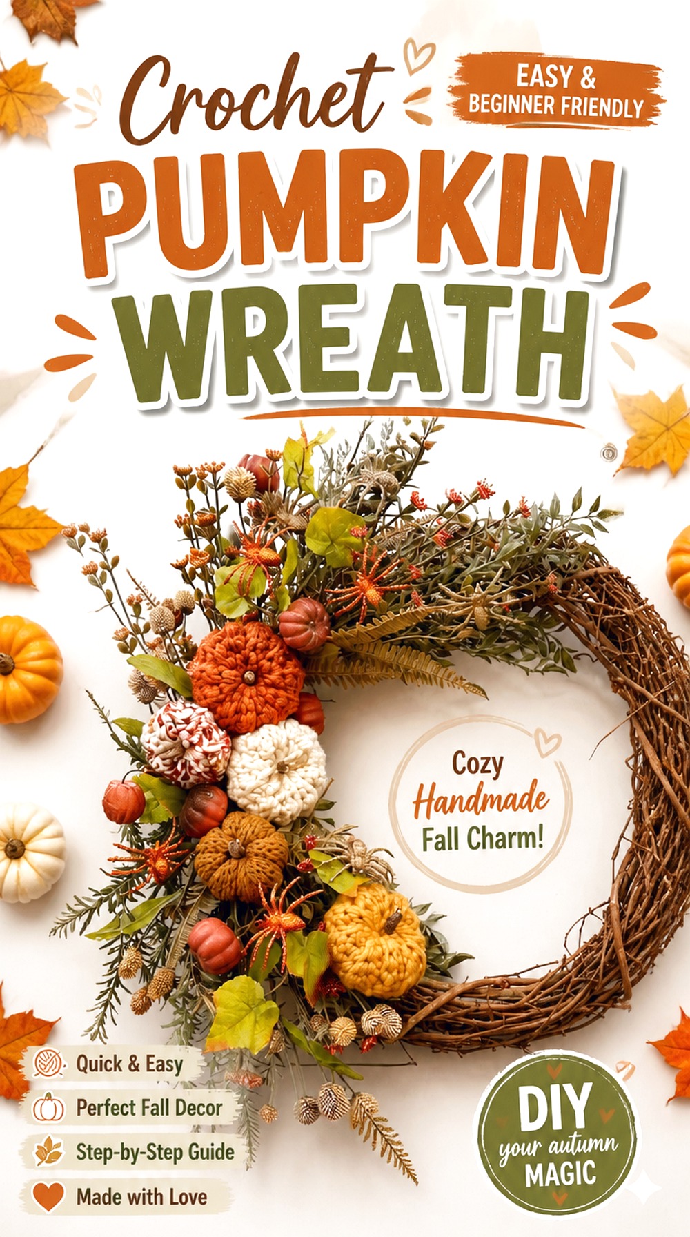 Crochet Pumpkin Wreath