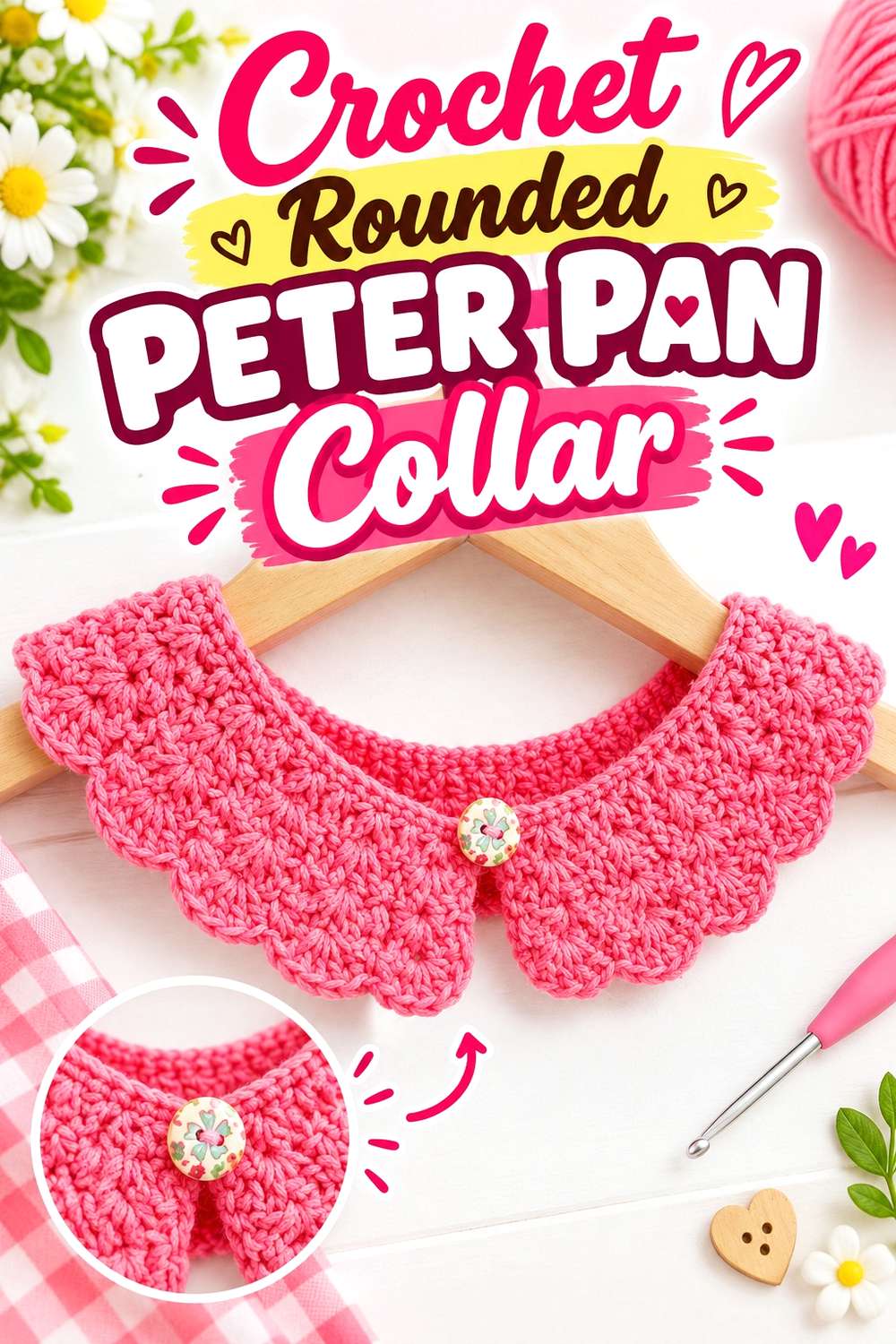 Crochet Rounded Peter Pan Collar