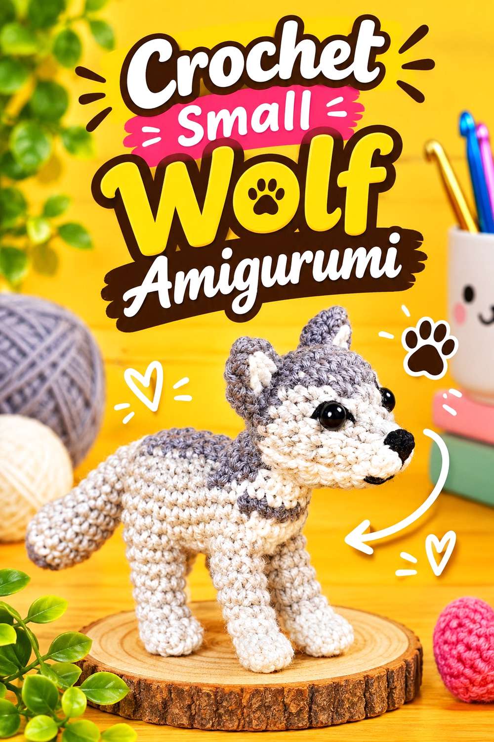 Crochet Small Wolf Amigurumi