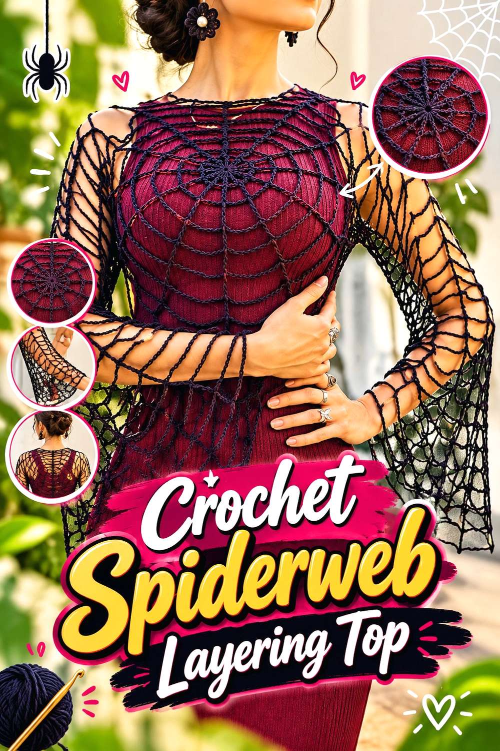 Crochet Spiderweb Layering Top