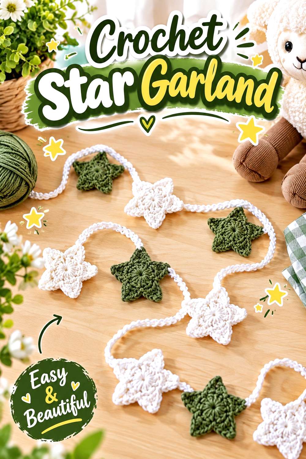 Crochet Star Garland