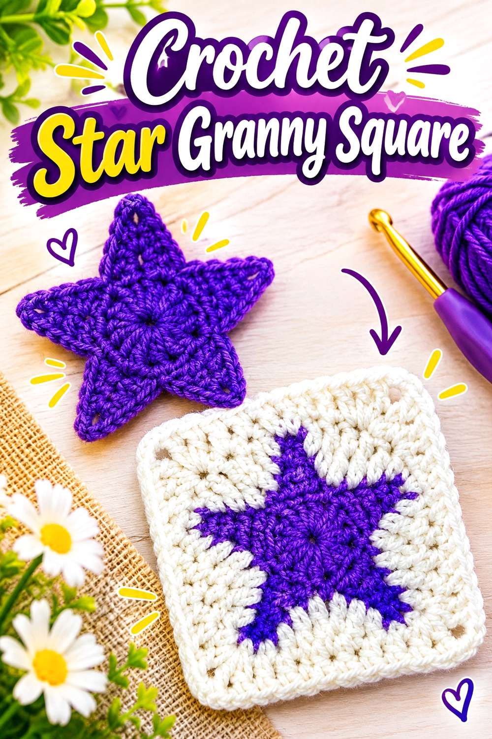 Crochet Star Granny Square