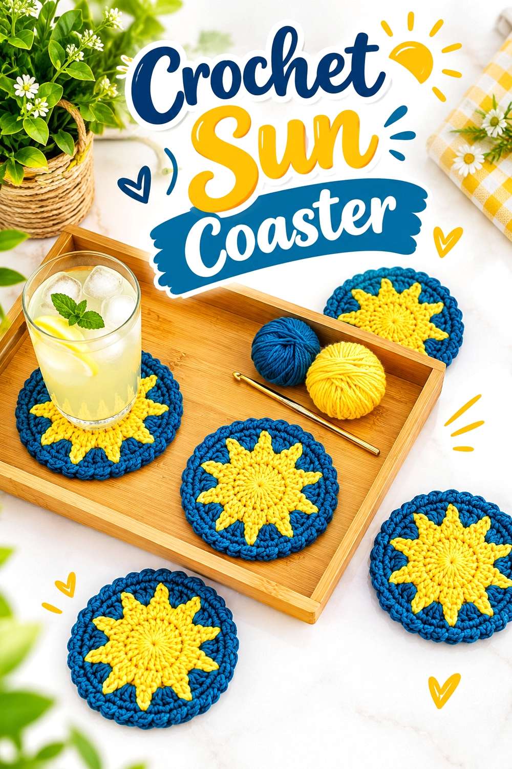 Crochet Sun Coaster