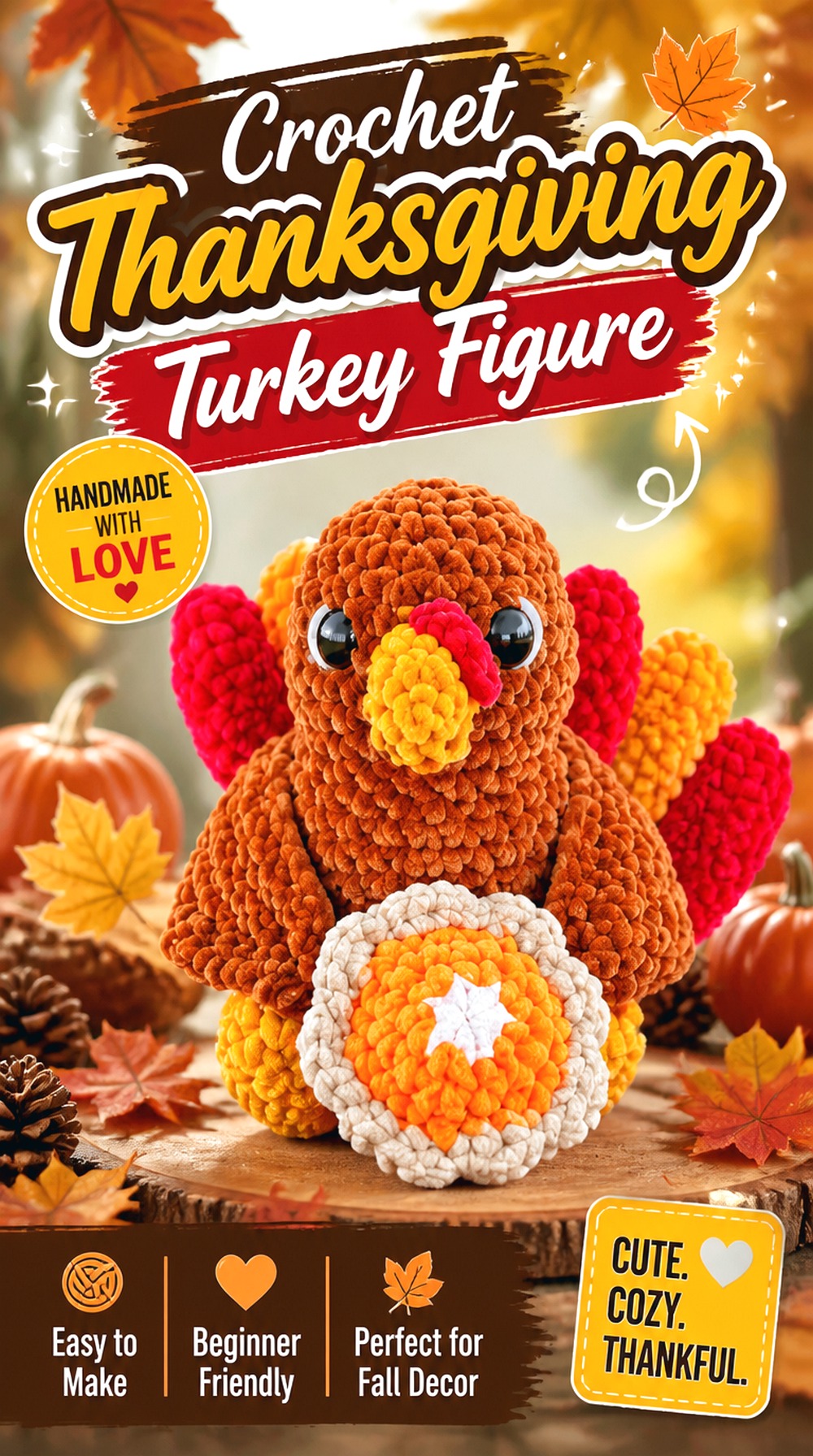 Crochet Thanksgiving Turkey Figure