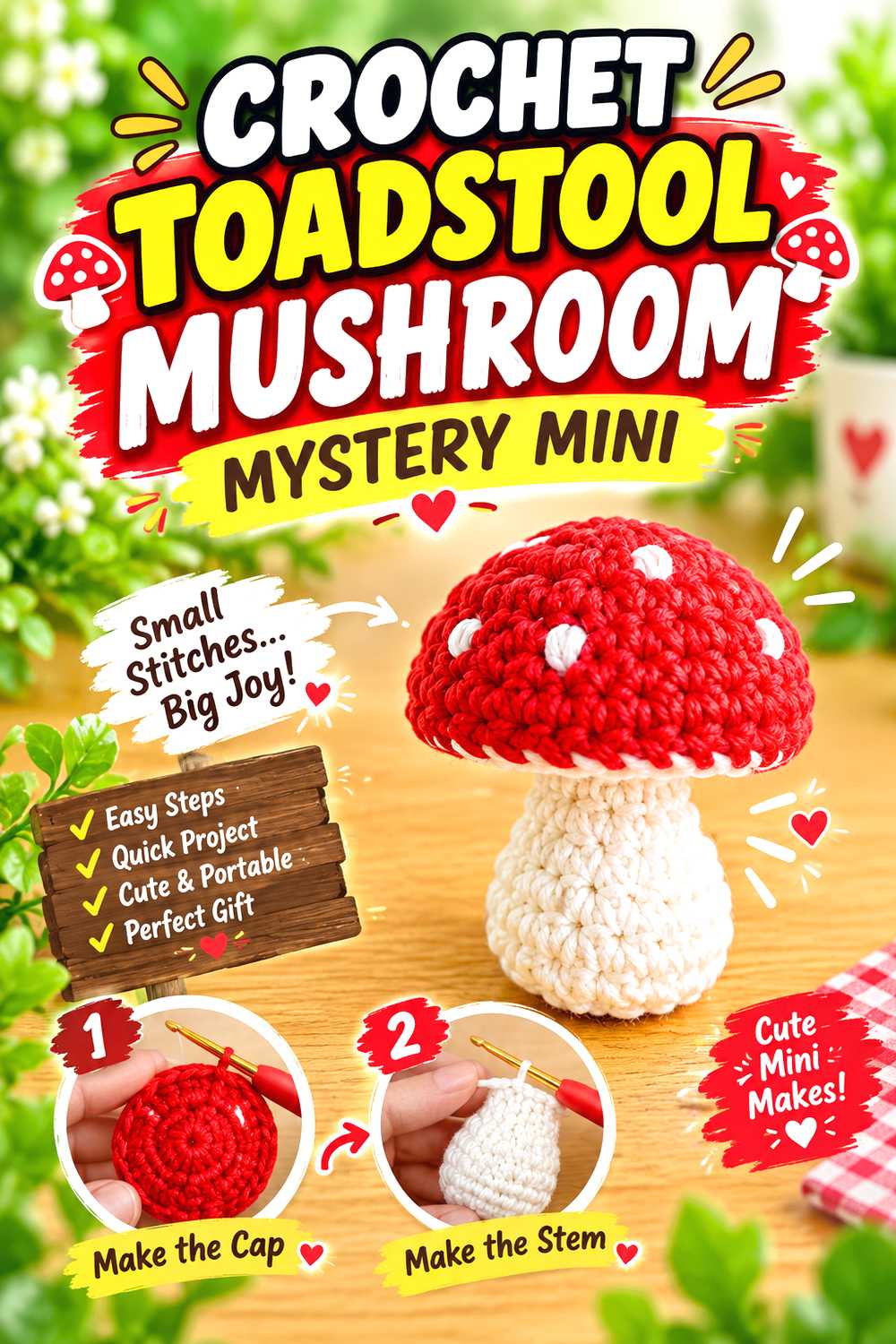Crochet Toadstool Mushroom Mystery Mini