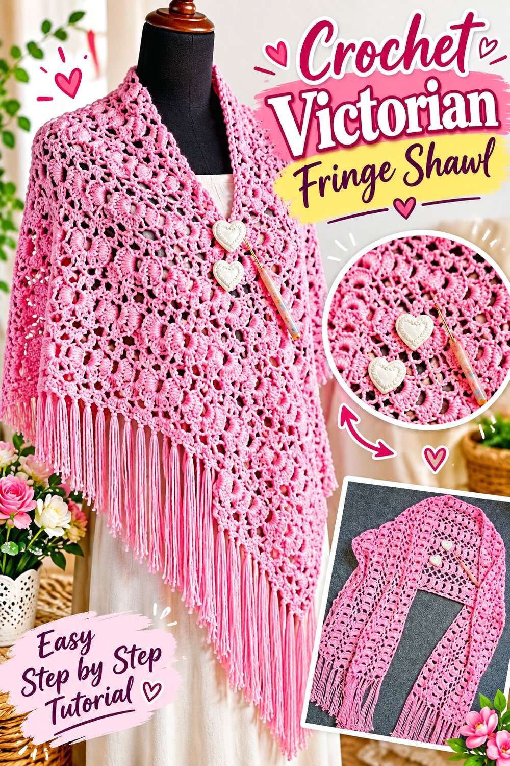 Crochet Victorian Fringe Shawl