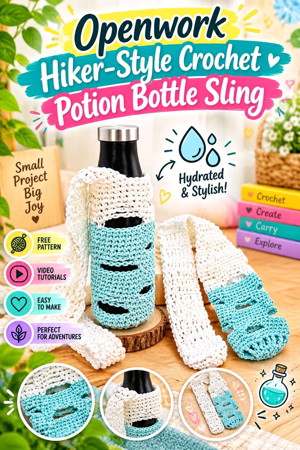 Mini-Bottle Crochet Potion Holder