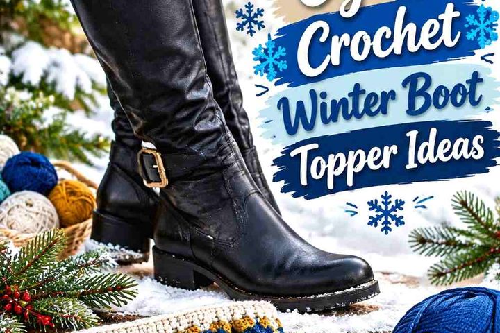 11 Sapphire & Oyster Crochet Winter Boot Topper Ideas