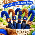 11 Ultramarine & Cinnamon Crochet Umbrella Handle Wrap Ideas