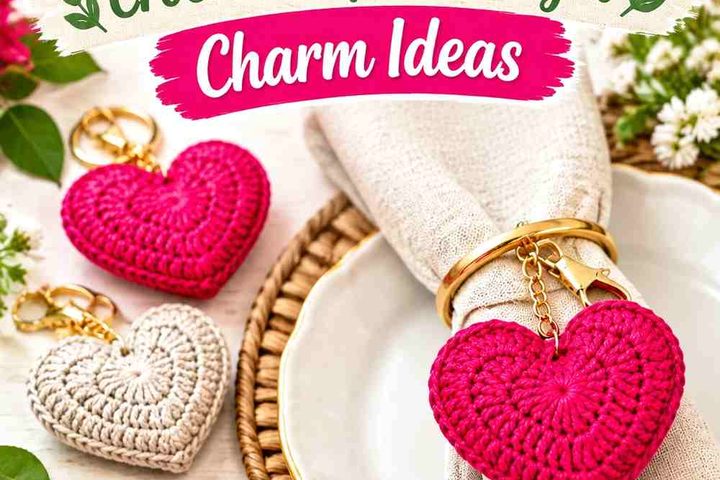 Dragon Fruit Pink & Linen Crochet Napkin Weight Charm Ideas