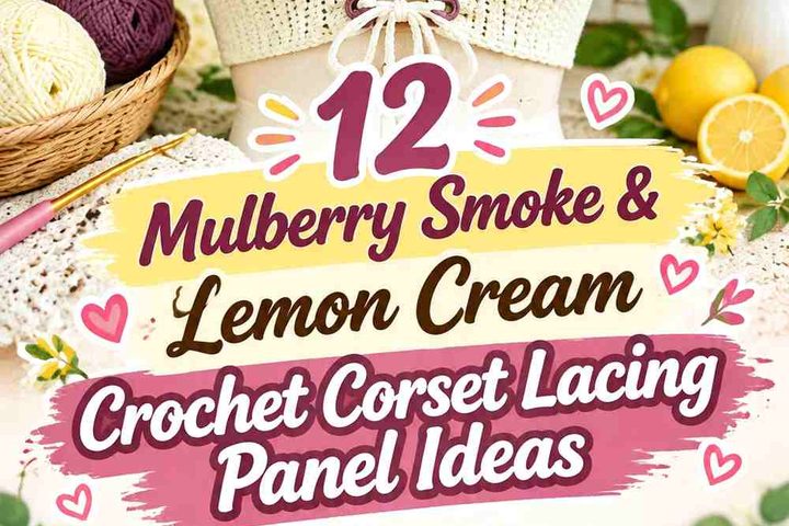 Mulberry Smoke & Lemon Cream Crochet Corset Lacing Panel Ideas
