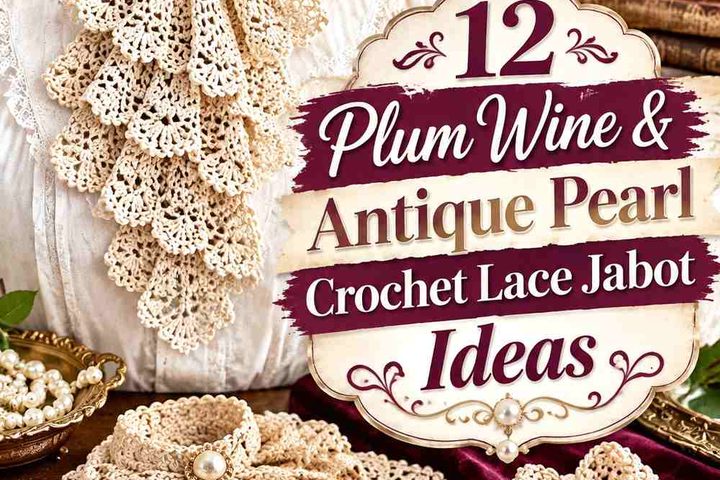 Plum Wine & Antique Pearl Crochet Lace Jabot Ideas