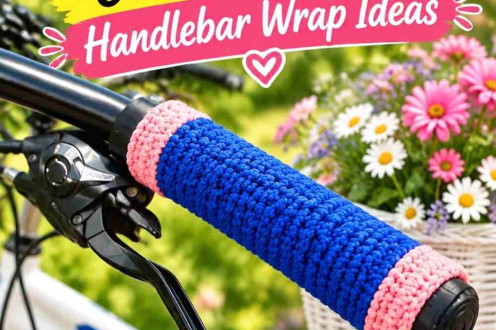 12 Sapphire & Clay Pink Crochet Bicycle Handlebar Wrap Ideas