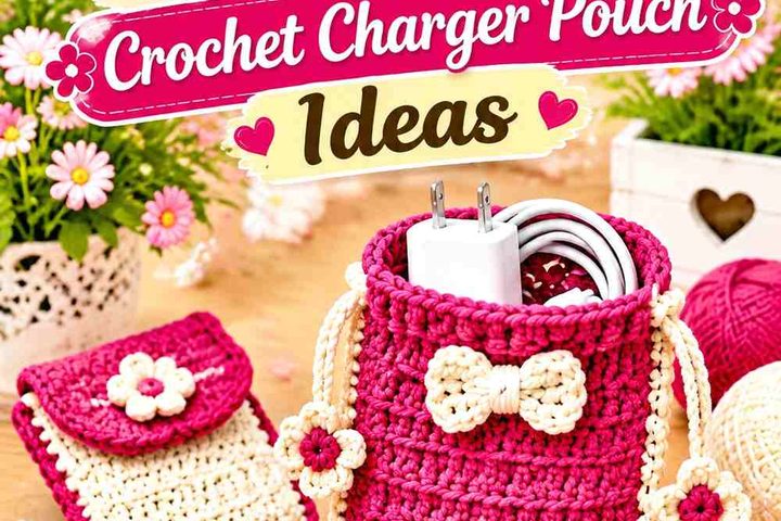 Wineberry & Vanilla Bean Crochet Charger Pouch Ideas