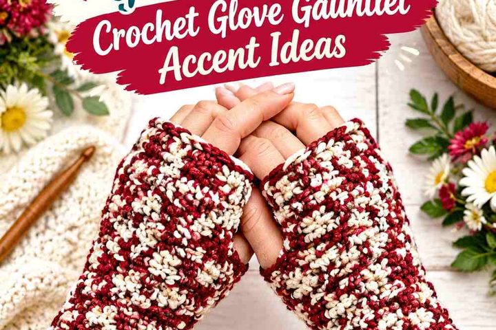 Carmine Clay & Glacier Cream Crochet Glove Gauntlet Accent Ideas
