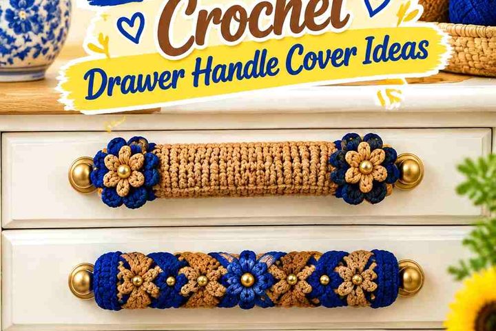 13 Cinnamon & Ultramarine Crochet Drawer Handle Cover Ideas