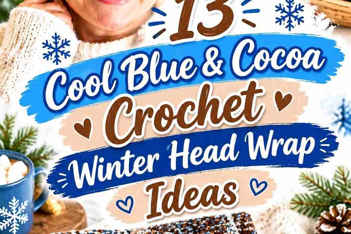 13 Cool Blue & Cocoa Crochet Winter Head Wrap Ideas