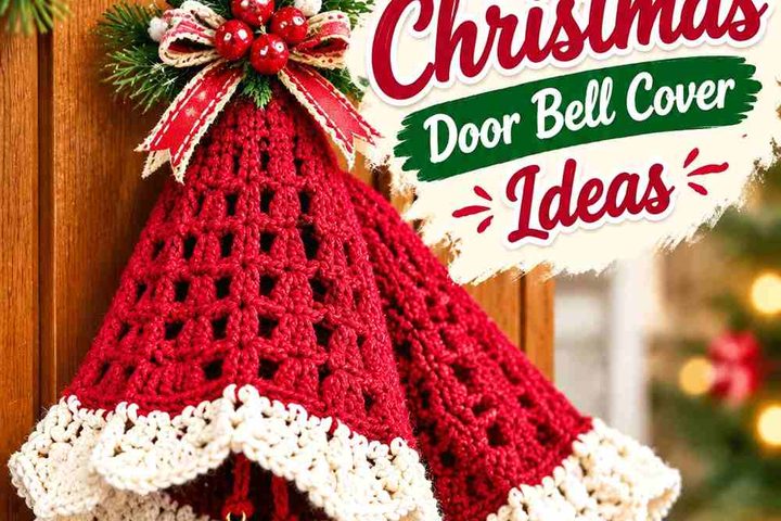 13 Cranberry & Cream Crochet Christmas Door Bell Cover Ideas