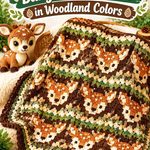 Crochet Fawn Print Baby Blanket Ideas in Woodland Colors