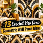Crochet Neo Deco Geometric Wall Panel Ideas With Modern Color Schemes