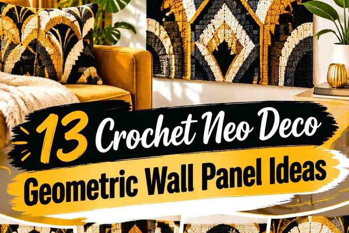 Crochet Neo Deco Geometric Wall Panel Ideas With Modern Color Schemes
