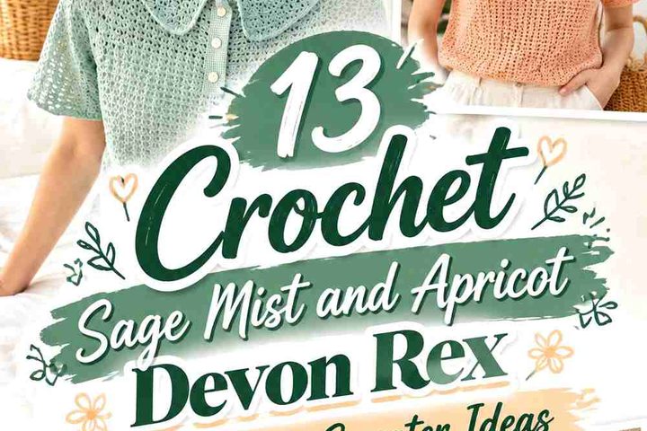 Crochet Sage Mist and Apricot Devon Rex Short Sleeve Sweater Ideas
