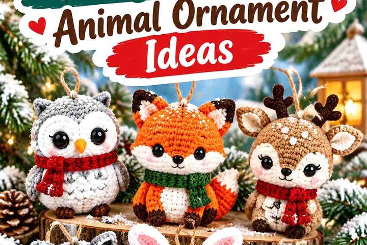 Crochet Snowy Woodland Animal Ornament Ideas