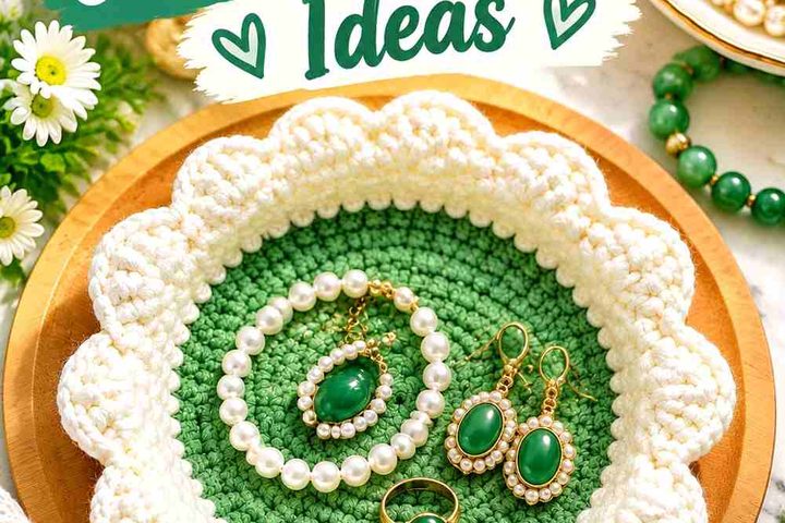 13 Jade & Pearl White Crochet Jewelry Dish Ideas