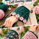 Malachite Green & Rosewater Crochet Trench Coat Cuff Overlay Ideas