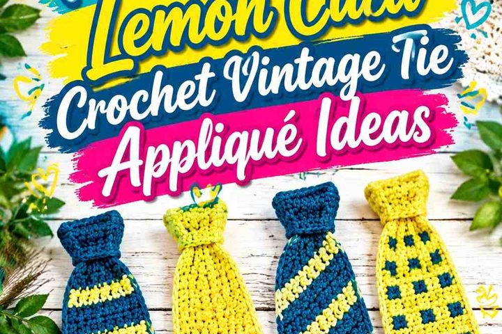Peacock Blue & Lemon Curd Crochet Vintage Tie Appliqué Ideas