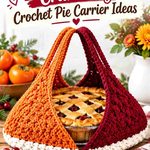 14 Persimmon & Cranberry Crochet Pie Carrier Ideas