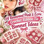 Rosewood Pink & Ecru Crochet Ribbon Tie Bonnet Ideas