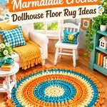 Aegean Teal & Marmalade Crochet Dollhouse Floor Rug Ideas