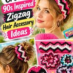 Crochet 90s Inspired Zigzag Hair Accessory Ideas