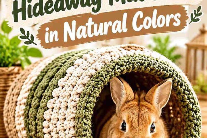 Crochet Bunny Hideaway Mat Ideas in Natural Colors