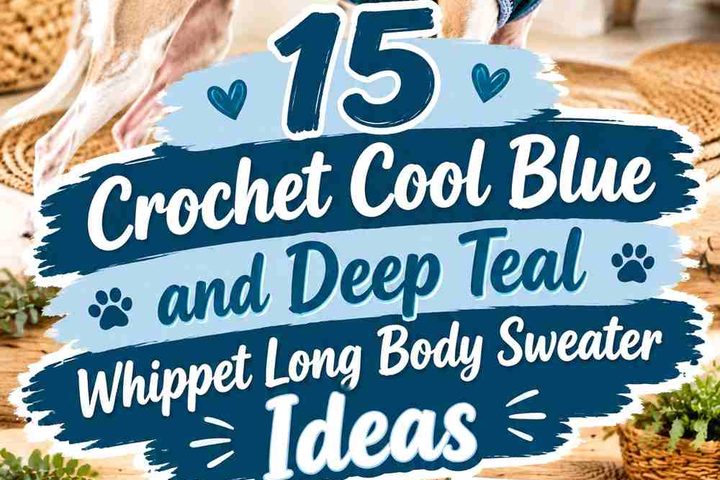 Crochet Cool Blue and Deep Teal Whippet Long Body Sweater Ideas