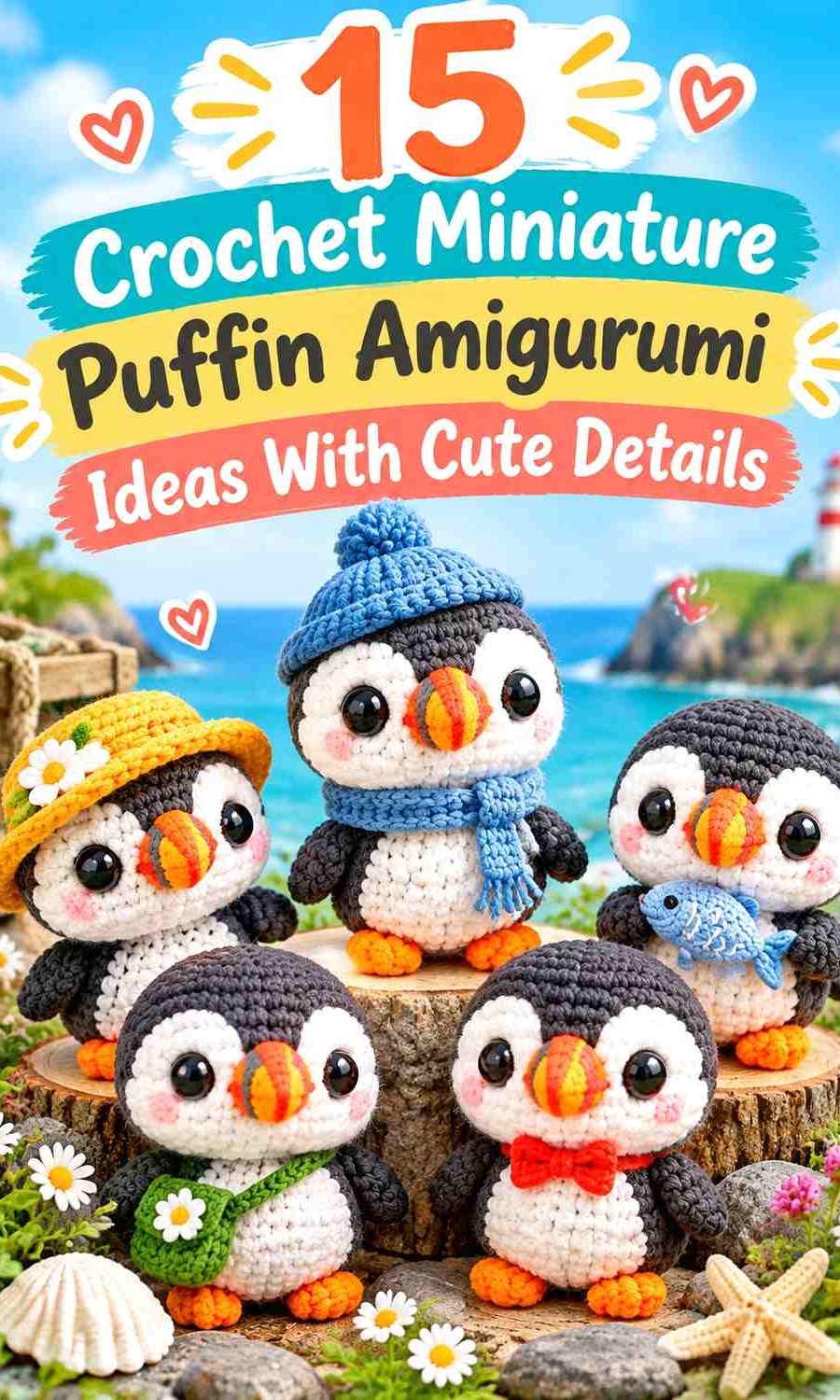 Crochet Miniature Puffin Amigurumi Ideas With Cute Details