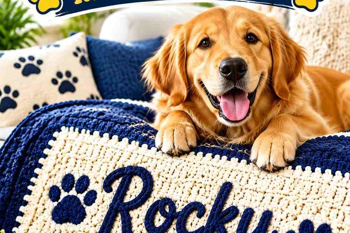 Crochet Personalized Dog Blanket Ideas With Names