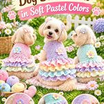 Crochet Ruffled Dog Dress Ideas in Soft Pastel Colors