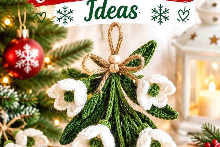 Crochet Snowdrop Flower Christmas Ornament Ideas