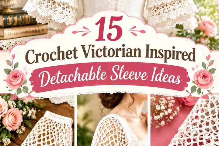 Crochet Victorian Inspired Detachable Sleeve Ideas in Romantic Vintage Colors