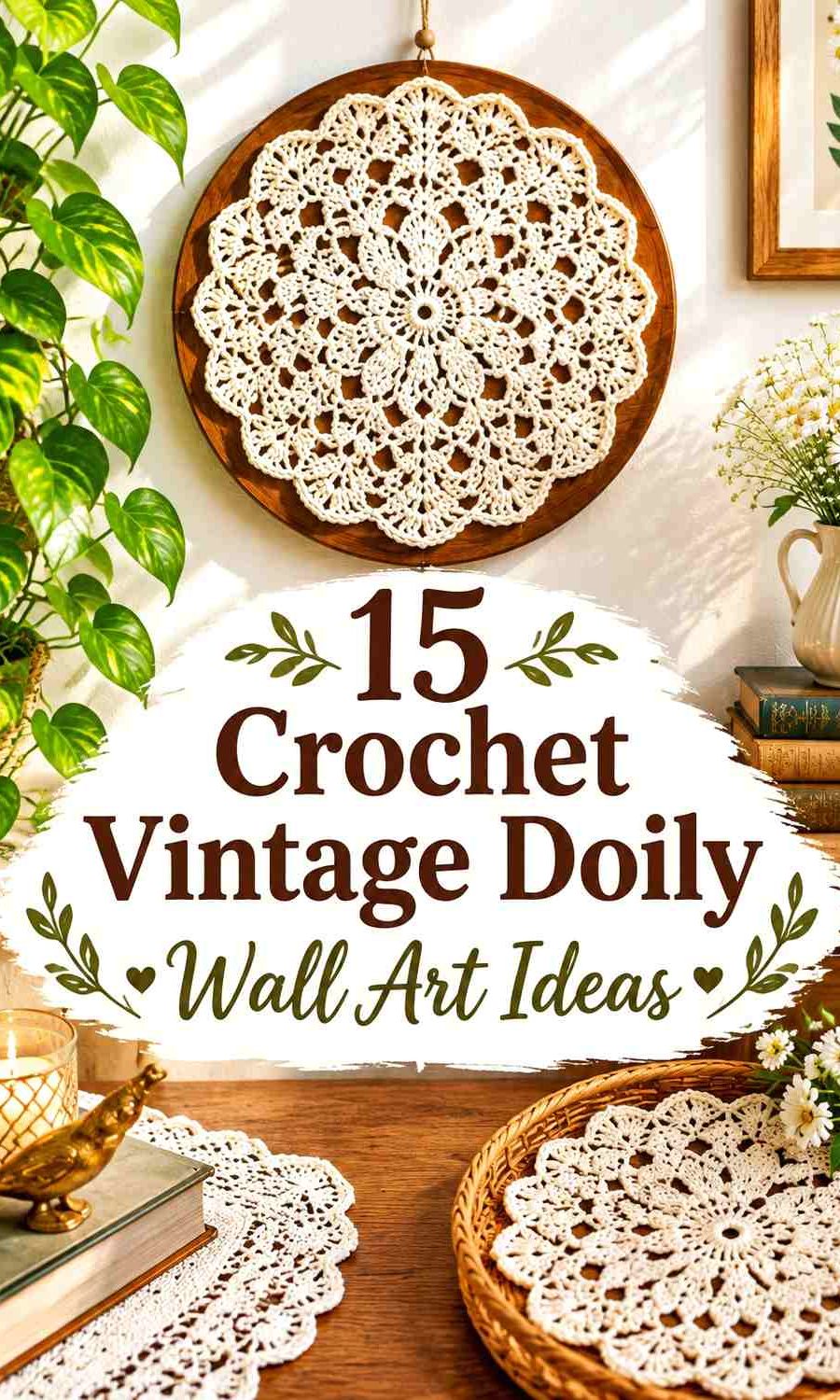 Crochet Vintage Doily Wall Art Ideas with Charming Color Schemes