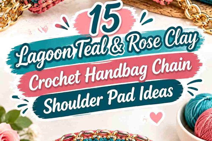 Lagoon Teal & Rose Clay Crochet Handbag Chain Shoulder Pad Ideas
