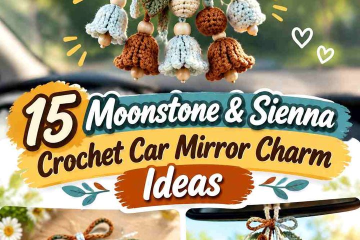15 Moonstone & Sienna Crochet Car Mirror Charm Ideas