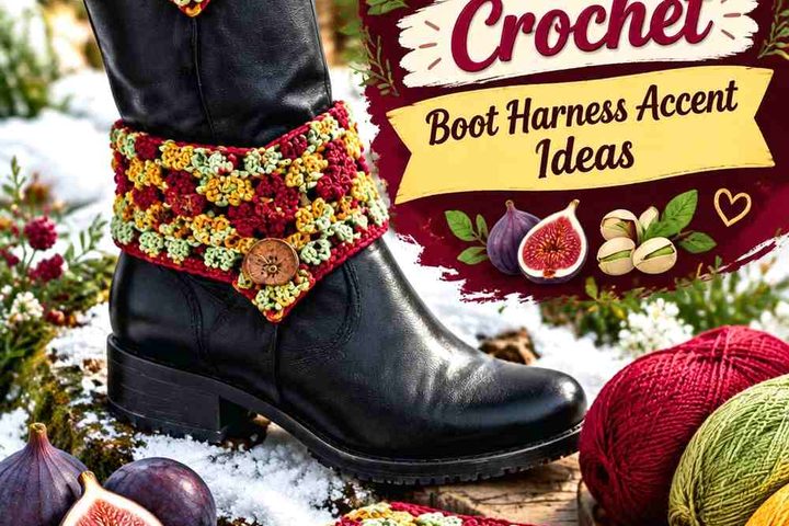 Mulberry Fig & Pistachio Silk Crochet Boot Harness Accent Ideas