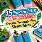 Peacock Ink & Apricot Frost Crochet Fountain Pen Sleeve Ideas