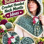 Plum Berry & Butter Milk Crochet Hooded Neck Mantle Ideas