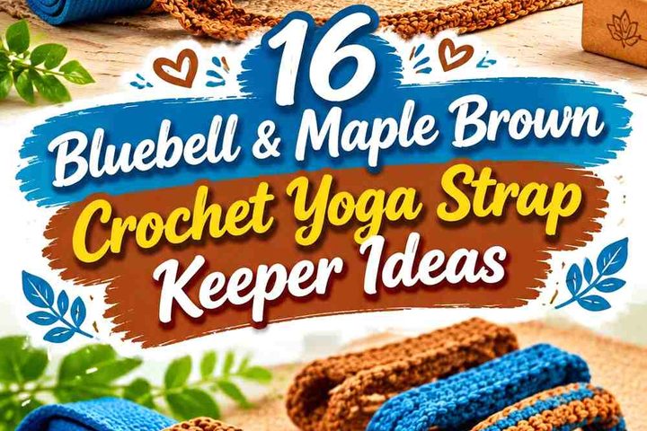 Bluebell & Maple Brown Crochet Yoga Strap Keeper Ideas