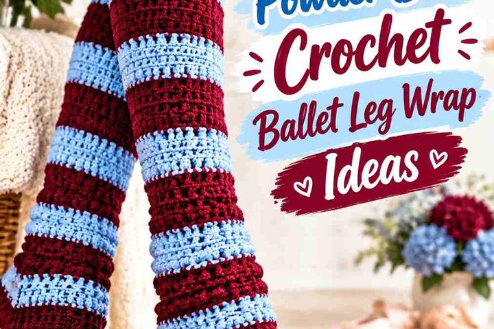 16 Burgundy & Powder Blue Crochet Ballet Leg Wrap Ideas